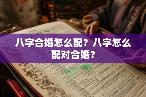 八字合婚怎么配？八字怎么配对合婚？
