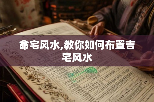 命宅风水,教你如何布置吉宅风水