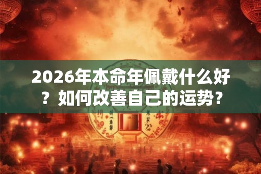 2026年本命年佩戴什么好?如何改善自己的运势? 2026年本命年佩戴什么好?如何改善自己的运势?