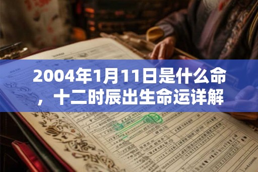 2004年1月11日是什么命，十二时辰出生命运详解