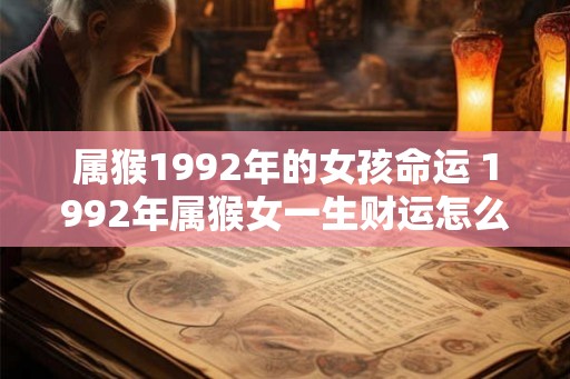 属猴1992年的女孩命运 1992年属猴女一生财运怎么样