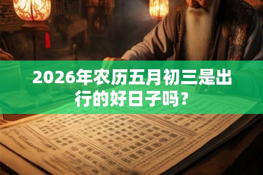 2026年农历五月初三是出行的好日子吗？