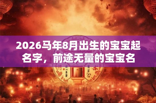 2026马年8月出生的宝宝起名字,前途无量的宝宝名 2026马年8月出生的宝宝起名字,前途无量的宝宝名