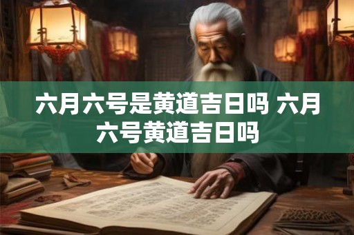 六月六号是黄道吉日吗 六月六号黄道吉日吗