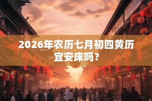 2026年农历七月初四黄历宜安床吗？