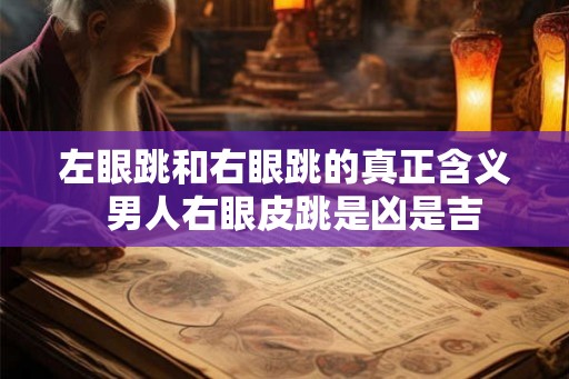 左眼跳和右眼跳的真正含义  男人右眼皮跳是凶是吉