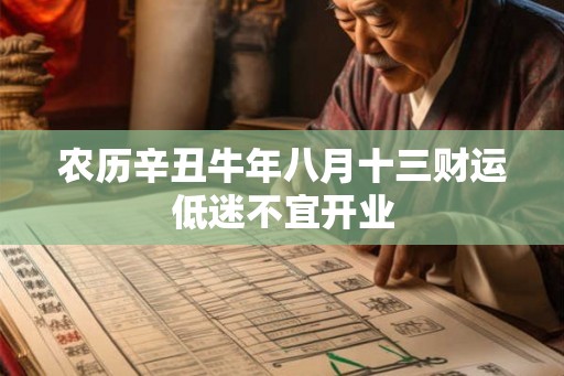 农历辛丑牛年八月十三财运低迷不宜开业