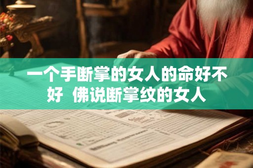 一个手断掌的女人的命好不好  佛说断掌纹的女人