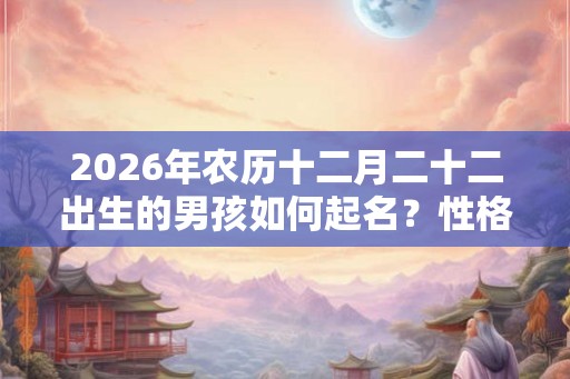 2026年农历十二月二十二出生的男孩如何起名?性格好不好? 2026年农历十二月二十二出生的男孩如何起名?性格好不好?