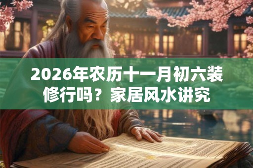 2026年农历十一月初六装修行吗?家居风水讲究 2026年农历十一月初六装修行吗?家居风水讲究
