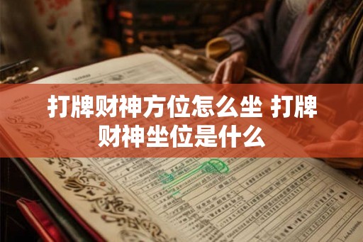 打牌财神方位怎么坐 打牌财神坐位是什么