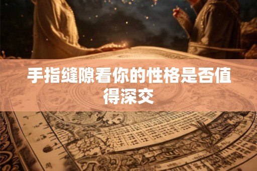 手指缝隙看你的性格是否值得深交