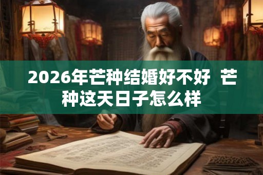 2026年芒种结婚好不好 芒种这天日子怎么样 2026年芒种结婚好不好 芒种这天日子怎么样