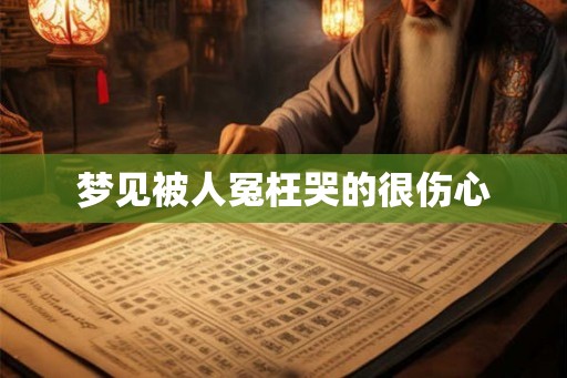 梦见被人冤枉哭的很伤心