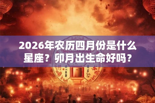 2026年农历四月份是什么星座？卯月出生命好吗？