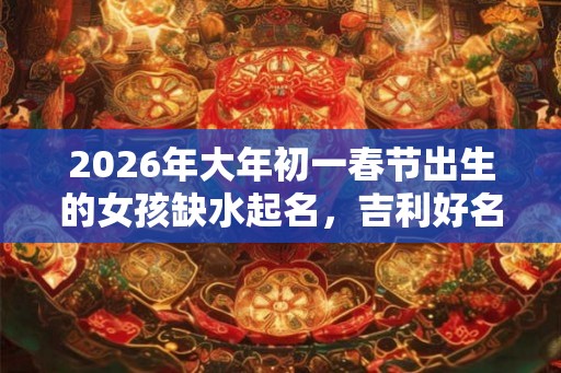 2026年大年初一春节出生的女孩缺水起名，吉利好名字取名大全