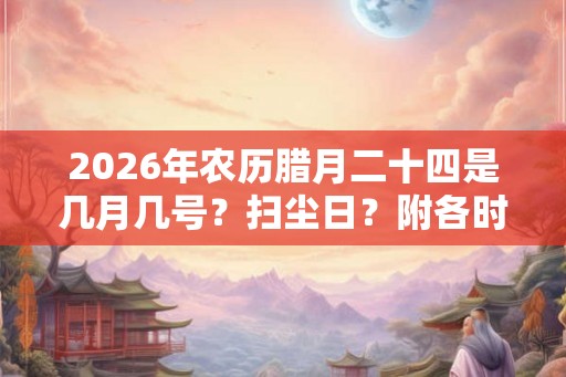 2026年农历腊月二十四是几月几号?扫尘日?附各时辰吉凶宜忌 2026年农历腊月二十四是几月几号?扫尘日?附各时辰吉凶宜忌