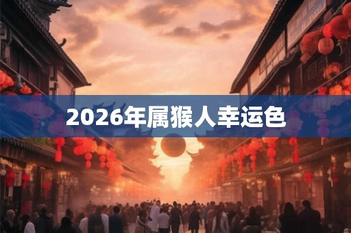 2026年属猴人幸运色