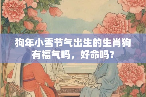 狗年小雪节气出生的生肖狗有福气吗，好命吗？
