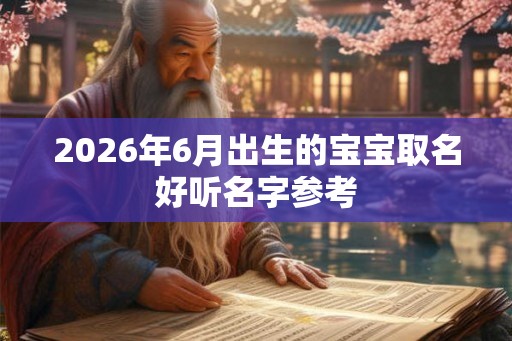 2026年6月出生的宝宝取名好听名字参考 2026年6月出生的宝宝取名好听名字参考