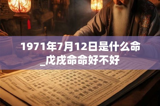 1971年7月12日是什么命_戊戌命命好不好