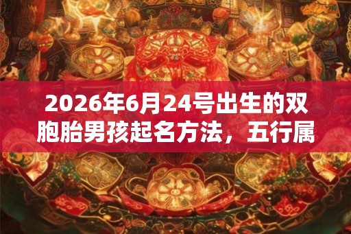 2026年6月24号出生的双胞胎男孩起名方法，五行属什么
