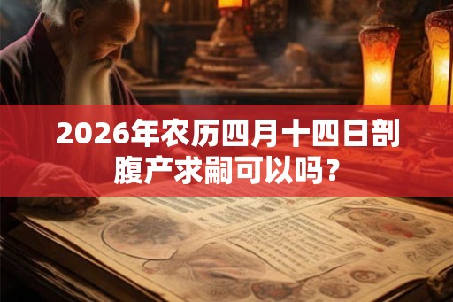 2026年农历四月十四日剖腹产求嗣可以吗？