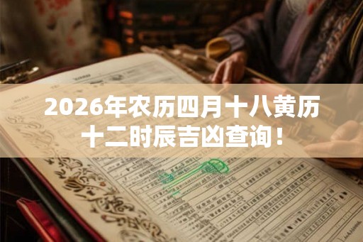 2026年农历四月十八黄历十二时辰吉凶查询！