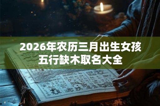 2026年农历三月出生女孩五行缺木取名大全