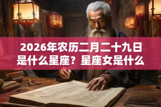 2026年农历二月二十九日是什么星座？星座女是什么性格？