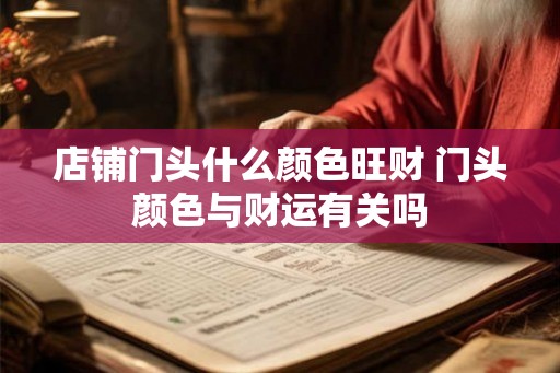 店铺门头什么颜色旺财 门头颜色与财运有关吗