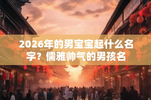 2026年的男宝宝起什么名字？儒雅帅气的男孩名