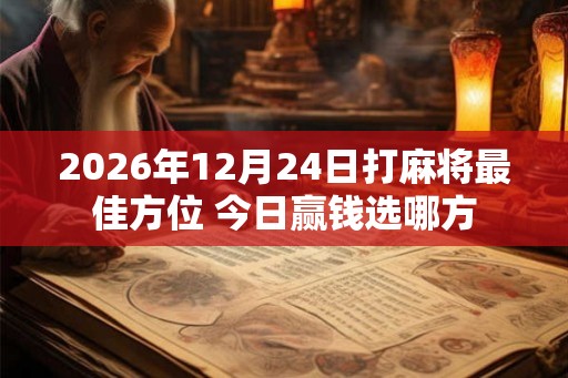 2026年12月24日打麻将最佳方位 今日赢钱选哪方