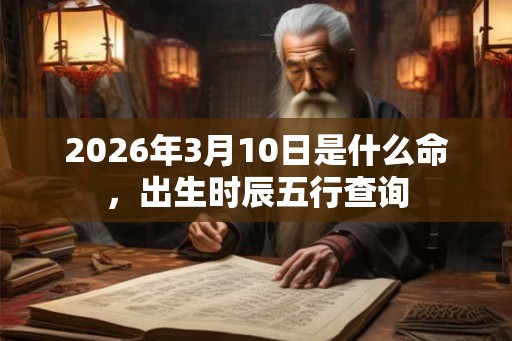 2026年3月10日是什么命,出生时辰五行查询 2026年3月10日是什么命,出生时辰五行查询