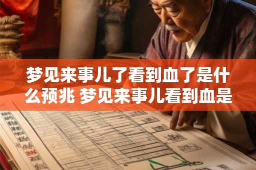 梦见来事儿了看到血了是什么预兆 梦见来事儿看到血是什么预兆