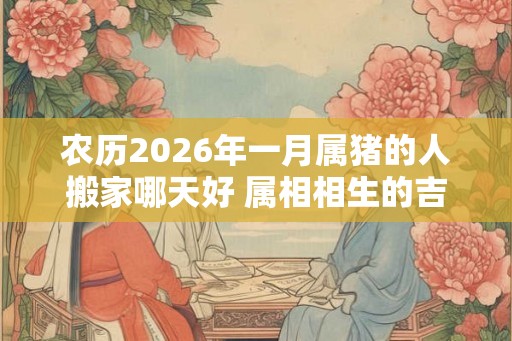 农历2026年一月属猪的人搬家哪天好 属相相生的吉日