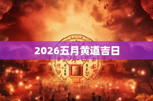 2026五月黄道吉日