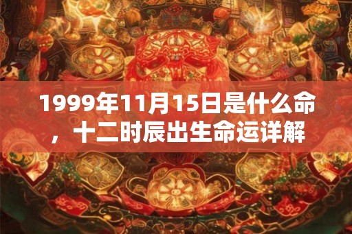 1999年11月15日是什么命，十二时辰出生命运详解