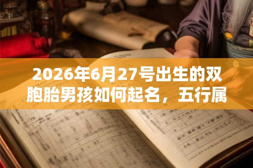 2026年6月27号出生的双胞胎男孩如何起名，五行属什么