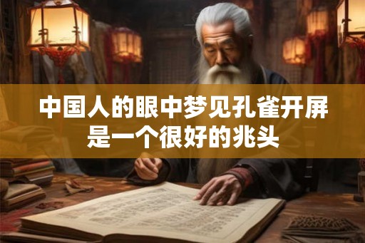 中国人的眼中梦见孔雀开屏是一个很好的兆头
