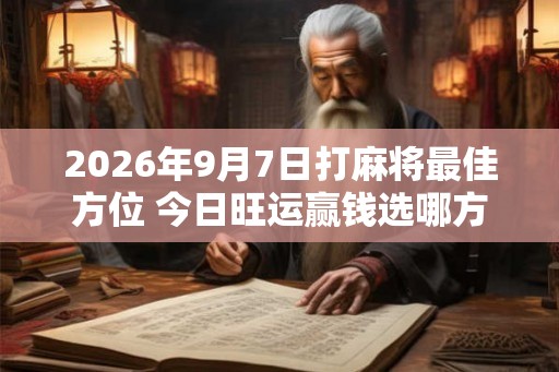 2026年9月7日打麻将最佳方位 今日旺运赢钱选哪方