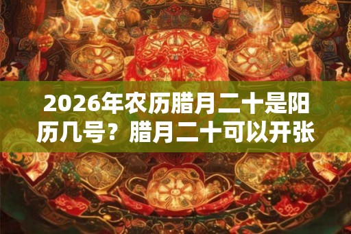 2026年农历腊月二十是阳历几号？腊月二十可以开张开业吗？