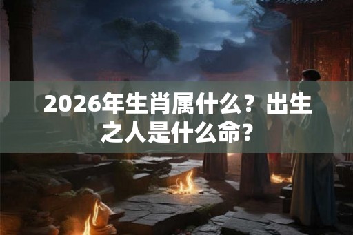 2026年生肖属什么？出生之人是什么命？