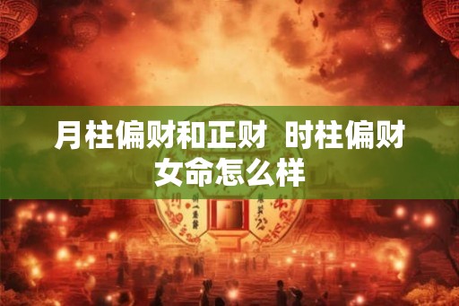 月柱偏财和正财  时柱偏财女命怎么样