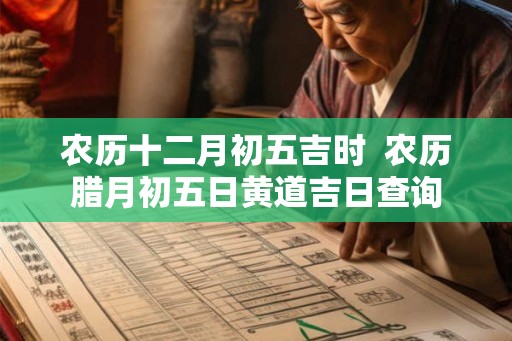 农历十二月初五吉时  农历腊月初五日黄道吉日查询