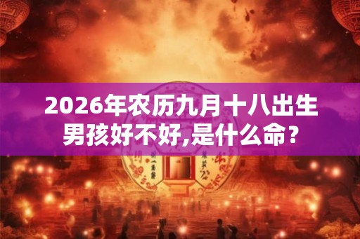 2026年农历九月十八出生男孩好不好,是什么命？