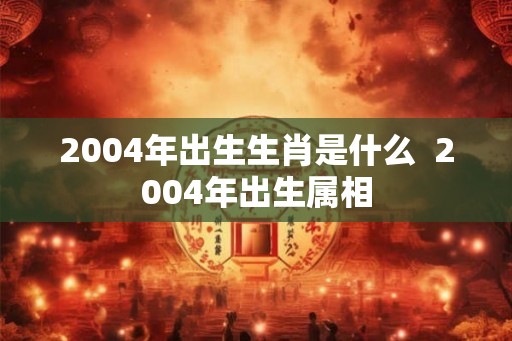 2004年出生生肖是什么  2004年出生属相