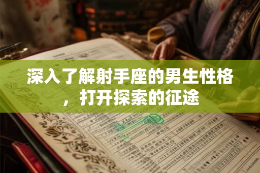 深入了解射手座的男生性格，打开探索的征途