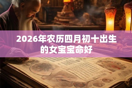 2026年农历四月初十出生的女宝宝命好