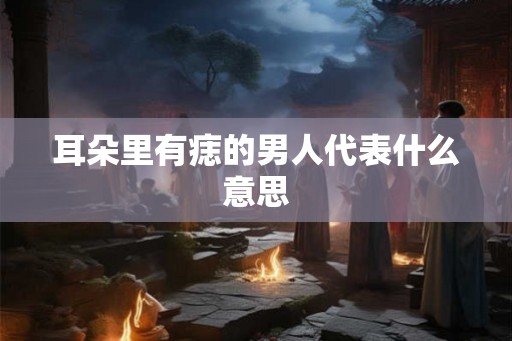 耳朵里有痣的男人代表什么意思